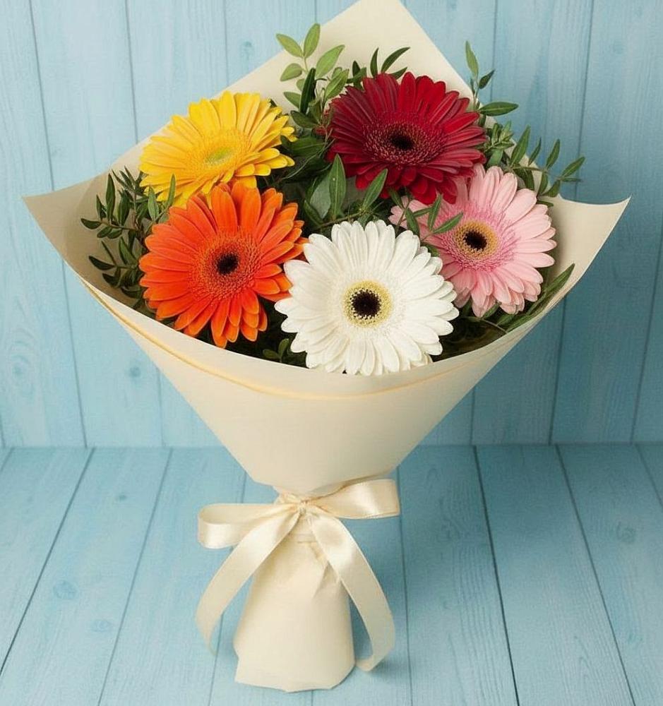 Букет цветов из: Герберы в Виллози