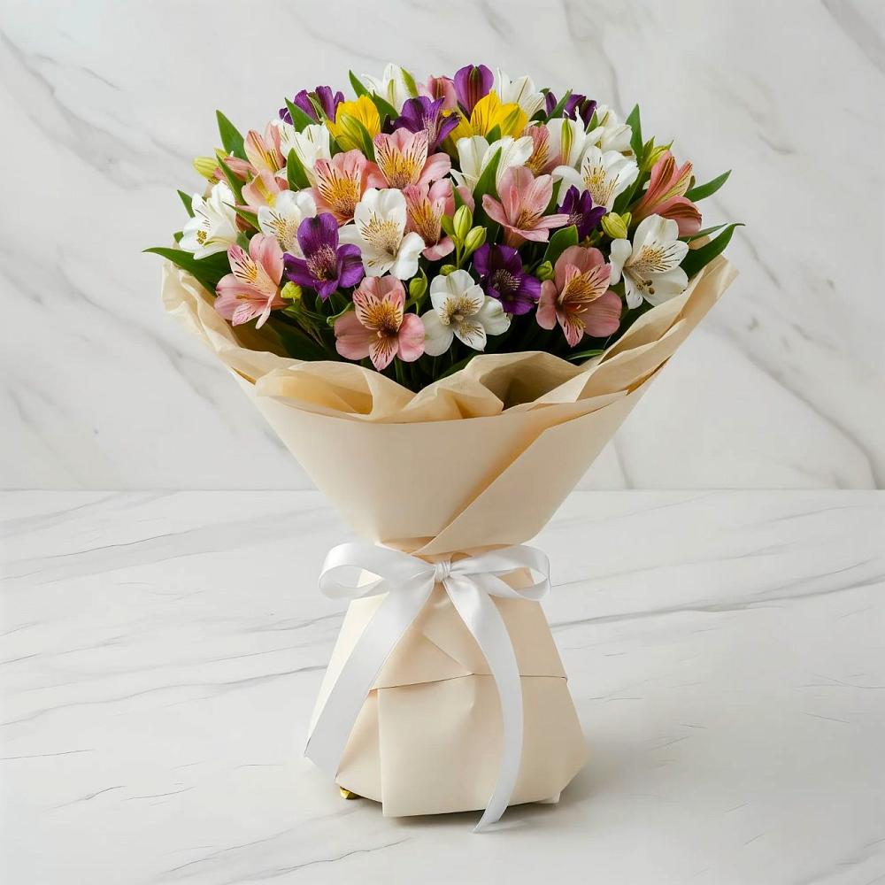 Букет цветов из: Альстромерии в Виллози