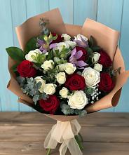 Букет цветов из:  Розы и Альстромерии в Виллози