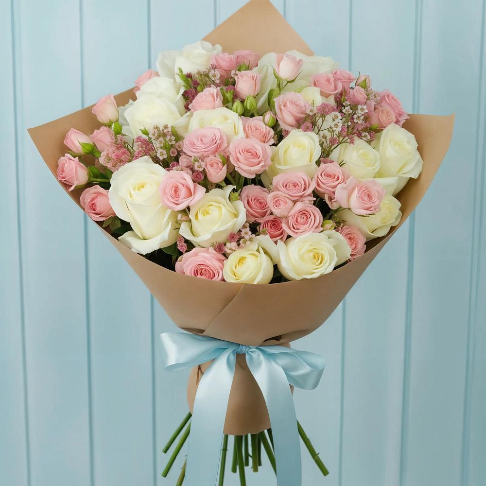 Букет цветов из: Розы в Виллози