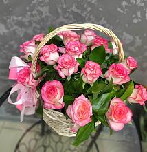 Цветочная композиция из Розы в корзине #REPLACE_PRED# Виллози