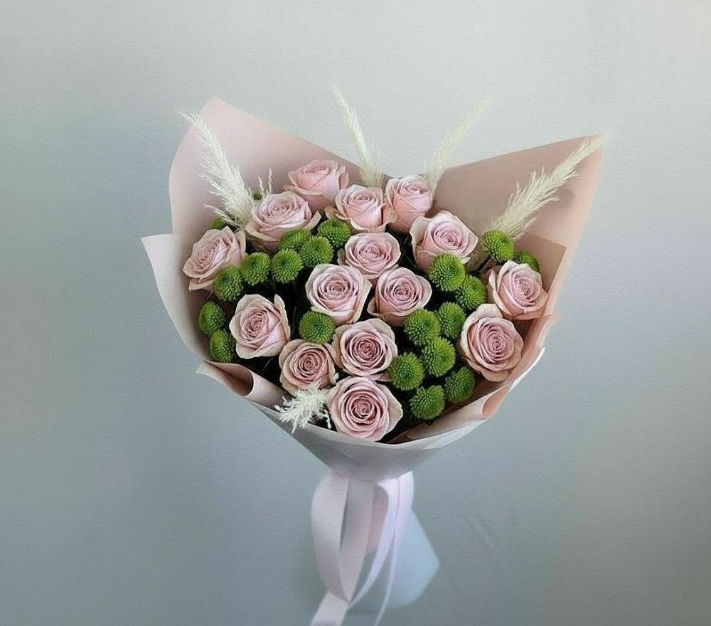 Букет цветов из: Розы и Хризантемы в Виллози