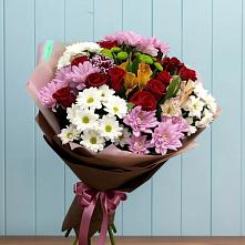 Букет цветов из:  Розы, Хризантемы и Альстромерии #REPLACE_PRED# Виллози