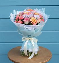 Букет цветов из:  Хризантемы и Розы #REPLACE_PRED# Виллози