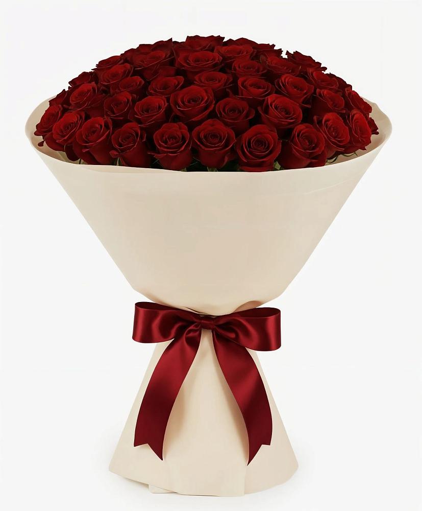 Букет 101 Бордовая роза Блэк Бакарра в Виллози